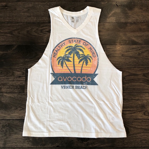 avocado Tops - 2/$35 or 3/$50 NIB Avocado Activewear Vintage White Muscle Tank